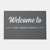 Custom Printed Welcome Mat with Name or Design ドアマット (正面)