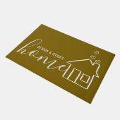 Custom Printed Welcome Mat with Text or Design ドアマット (アングル)