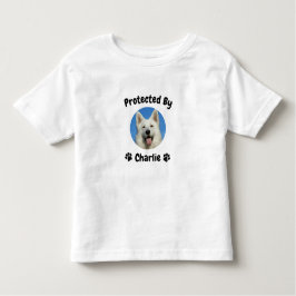 Custom Proctected by Dog, Personalized Dog Name トドラーTシャツ