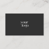 Custom Professional Business Logo Black QR Code 名刺 (正面)
