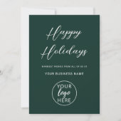 Custom Professional Business Logo Christmas シーズンカード (正面)