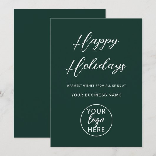 Custom Professional Business Logo Christmas シーズンカード (正面/裏面)