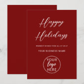 Custom Professional Business Logo Christmas シーズンカード (正面/裏面)