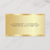 Custom Professional Elegant Faux Gold Template 名刺 (裏面)