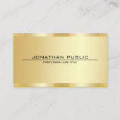 Custom Professional Elegant Faux Gold Template 名刺 (正面)