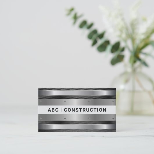 Custom Professional Metallic Construction 名刺 (スタンド正面)