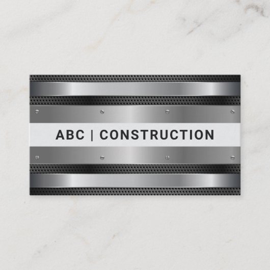 Custom Professional Metallic Construction 名刺 (正面)