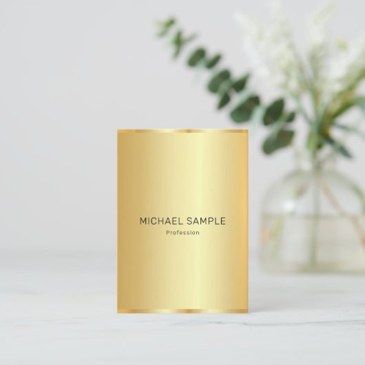 Custom Professional Modern Elegant Gold Template 名刺 (スタンド正面)