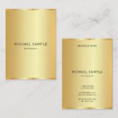 Custom Professional Modern Elegant Gold Template 名刺 (正面/裏面)