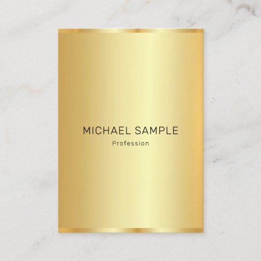 Custom Professional Modern Elegant Gold Template 名刺 (正面)