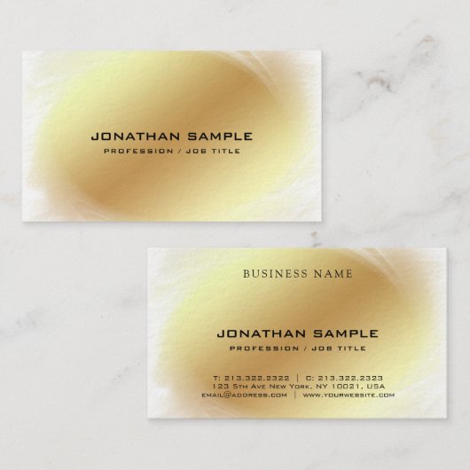 Custom Professional Modern Elegant Template Luxury 名刺 (正面/裏面)
