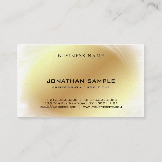 Custom Professional Modern Elegant Template Luxury 名刺 (裏面)