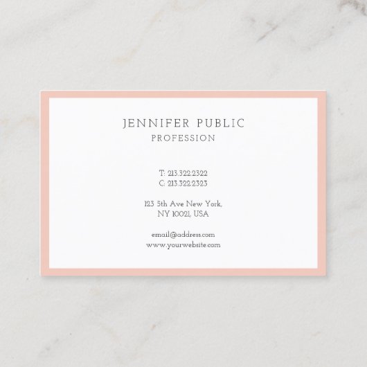 Custom Professional Modern Simple Elegant Template 名刺 (裏面)