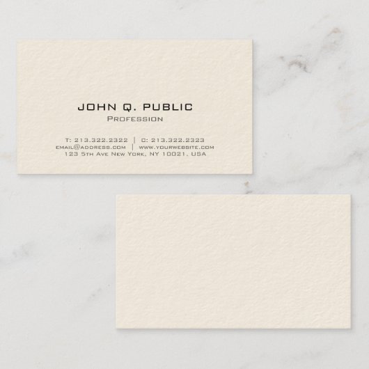 Custom Professional Modern Simple Template 名刺 (正面/裏面)