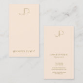 Custom Professional Monogram Elegant Template 名刺 (正面/裏面)