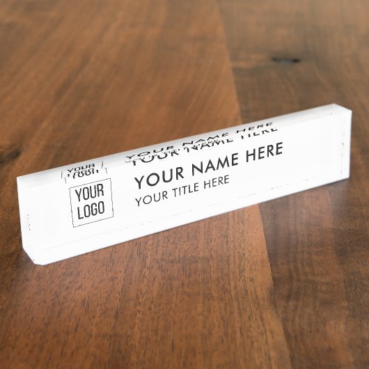 Custom Professional Name Plate デスクネームプレート (側面)