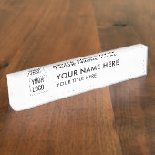 Custom Professional Name Plate デスクネームプレート (側面)