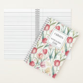 Custom Professional Notebook Modern Tulips ノートブック (内側)