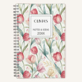 Custom Professional Notebook Modern Tulips ノートブック (正面)