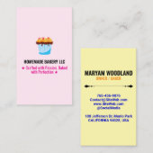 Custom Professional Pink Slogans & Bakery Logo 名刺 (正面/裏面)