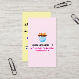Custom Professional Pink Slogans & Bakery Logo 名刺