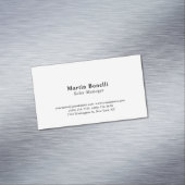 Custom Professional Plain Black & White Classical マグネット名刺 (インサイチュ)
