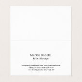 Custom Professional Plain Black & White Classical 名刺 (外部フラット)