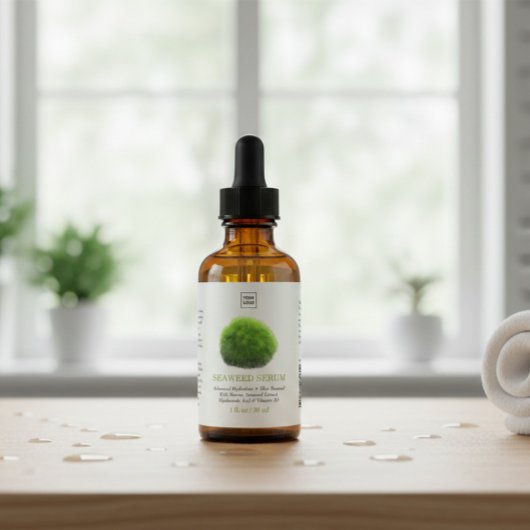 Custom Professional Seaweed Serum Skincare Label 長方形シール