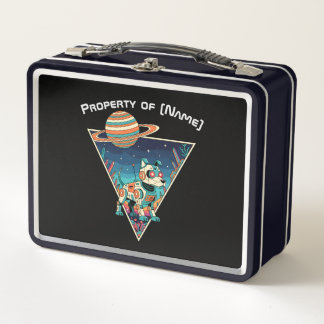 Custom Property of [Name] Robot Dog Lunch Box メタルランチボックス