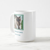 Custom Proud Cat Dad Mug | Pet Photo Gift コーヒーマグカップ (正面左)