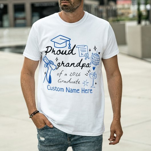 Custom Proud Grandpa of a 2026 Graduate Tシャツ