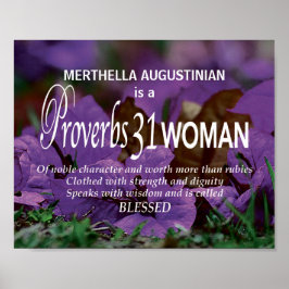 Custom PROVERBS 31 WOMAN Inspirational Christian ポスター