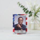 Custom Public Service Trading Card, American Flag コーリングカード (スタンド正面)