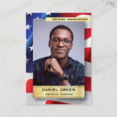 Custom Public Service Trading Card, American Flag  コーリングカード (正面)