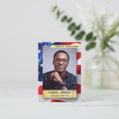 Custom Public Service Trading Card, American Flag  コーリングカード (スタンド正面)