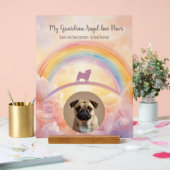 Custom Pug Memorial Acrylic Sign – Add Name, Dates アクリルサイン (ウェディング)