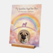 Custom Pug Memorial Acrylic Sign – Add Name, Dates アクリルサイン (傾斜)