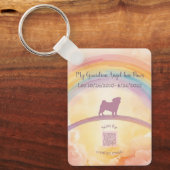 Custom Pug Pet Loss Keychain – Personalized Music キーホルダー (正面)
