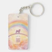 Custom Pug Pet Loss Keychain – Personalized Music キーホルダー (裏面)