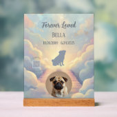Custom Pug Rainbow Bridge Plaque with Music アクリルサイン (ニュートラル)