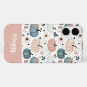 Custom Pumpkin and Flowers Fall Pattern Case-Mate iPhoneケース (裏面 (横))