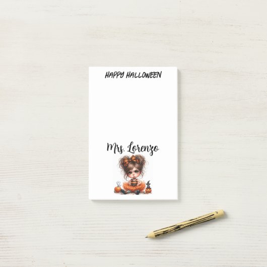 Custom Pumpkin Parade — A Whimsical Halloween ポストイット (デスク上)