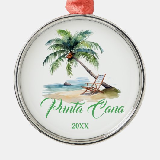 Custom Punta Cana Beach  メタルオーナメント (正面)