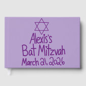 Custom Purple Bat Mitzvah  ゲストブック (正面)