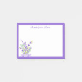 Custom Purple Lavender Floral Post-it Notes ポストイット (正面)