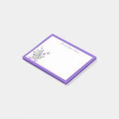 Custom Purple Lavender Floral Post-it Notes ポストイット (アングル)