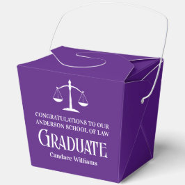 Custom Purple Law School Graduation Party Fortune フェイバーボックス