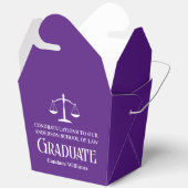 Custom Purple Law School Graduation Party Fortune フェイバーボックス (見開き)