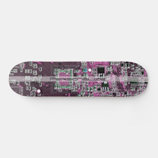 Custom Purple PCB Circuit Board for IT Pros スケートボード (横)