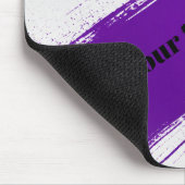 Custom Purple White Typography Design マウスパッド (コーナー)